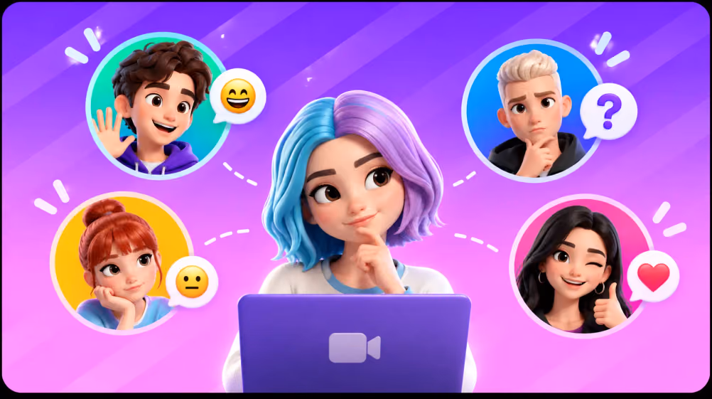 Reading emotional cues during a video chat with strangers